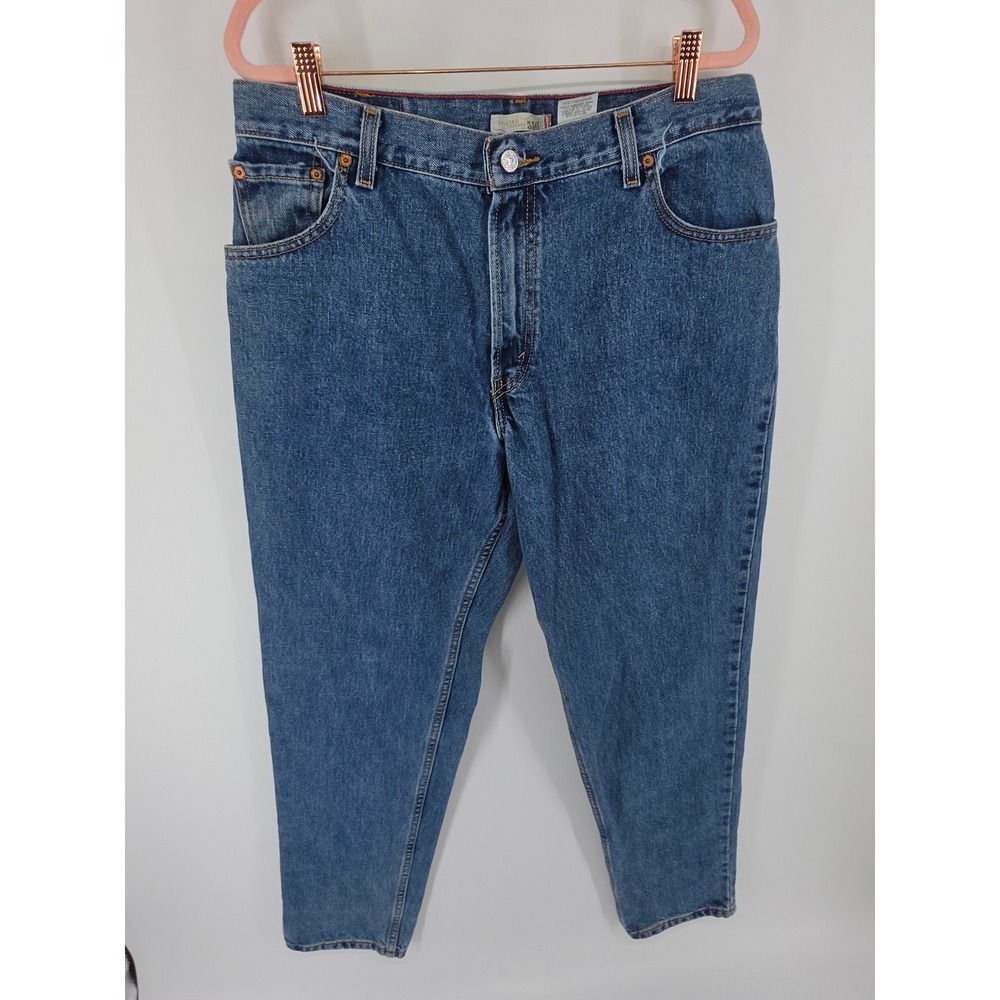 Levis 550 Relaxed Tapered Jeans Medium Wash Blue Denim 16L Vintage Womens